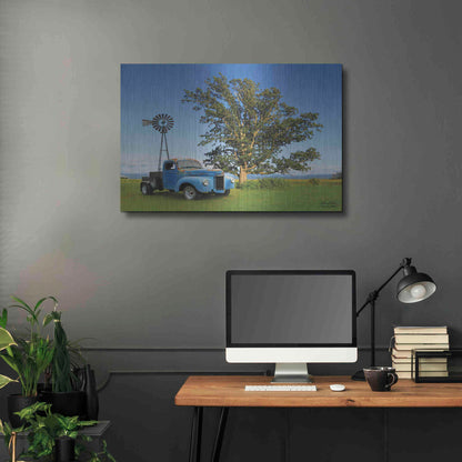 Luxe Metal Art 'Country Blue' by Lori Deiter, Metal Wall Art,36x24