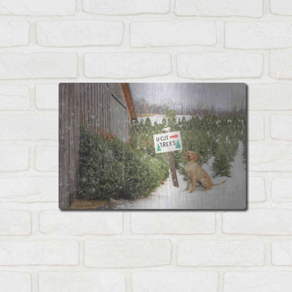 Luxe Metal Art 'U-Cut Trees' by Lori Deiter, Metal Wall Art,16x12