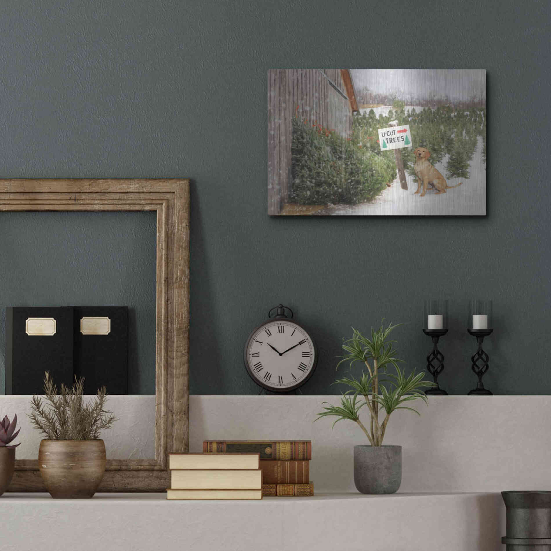 Luxe Metal Art 'U-Cut Trees' by Lori Deiter, Metal Wall Art,16x12