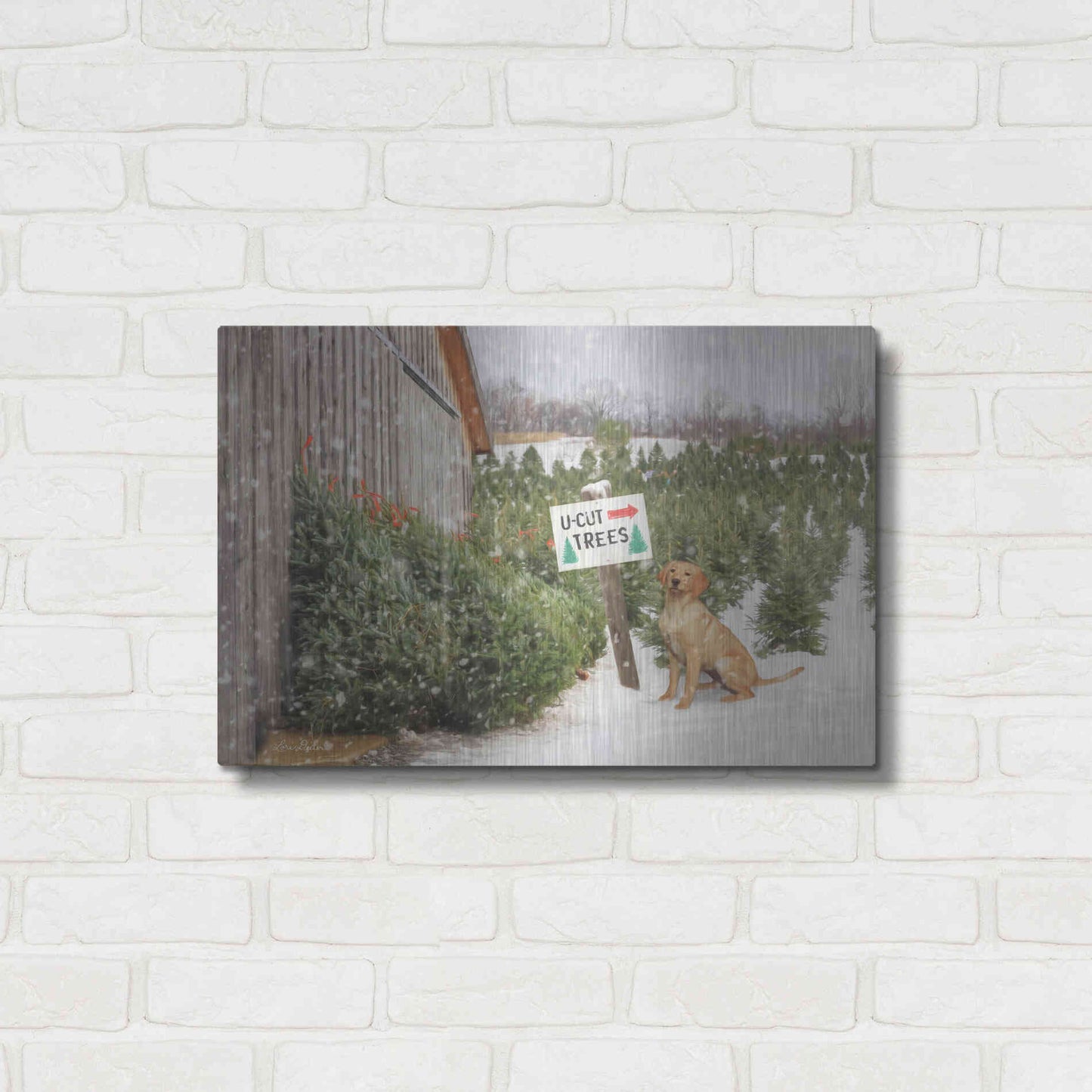 Luxe Metal Art 'U-Cut Trees' by Lori Deiter, Metal Wall Art,24x16