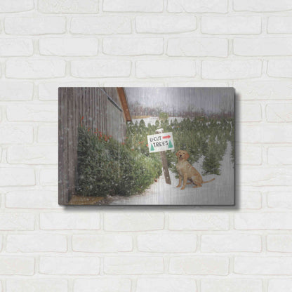 Luxe Metal Art 'U-Cut Trees' by Lori Deiter, Metal Wall Art,24x16