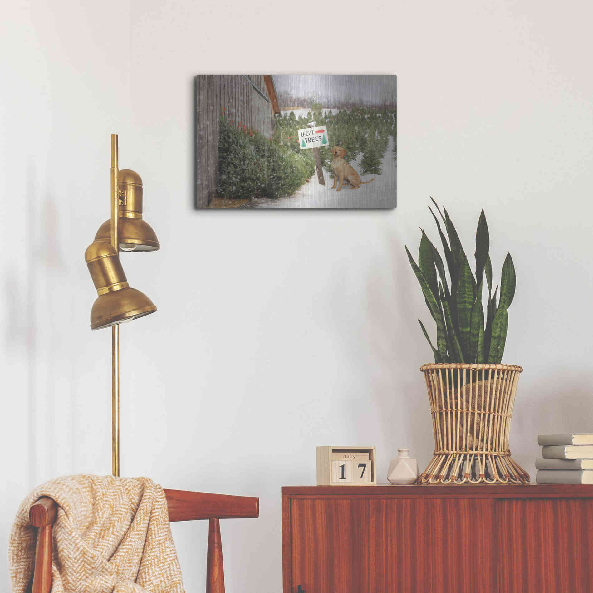 Luxe Metal Art 'U-Cut Trees' by Lori Deiter, Metal Wall Art,24x16