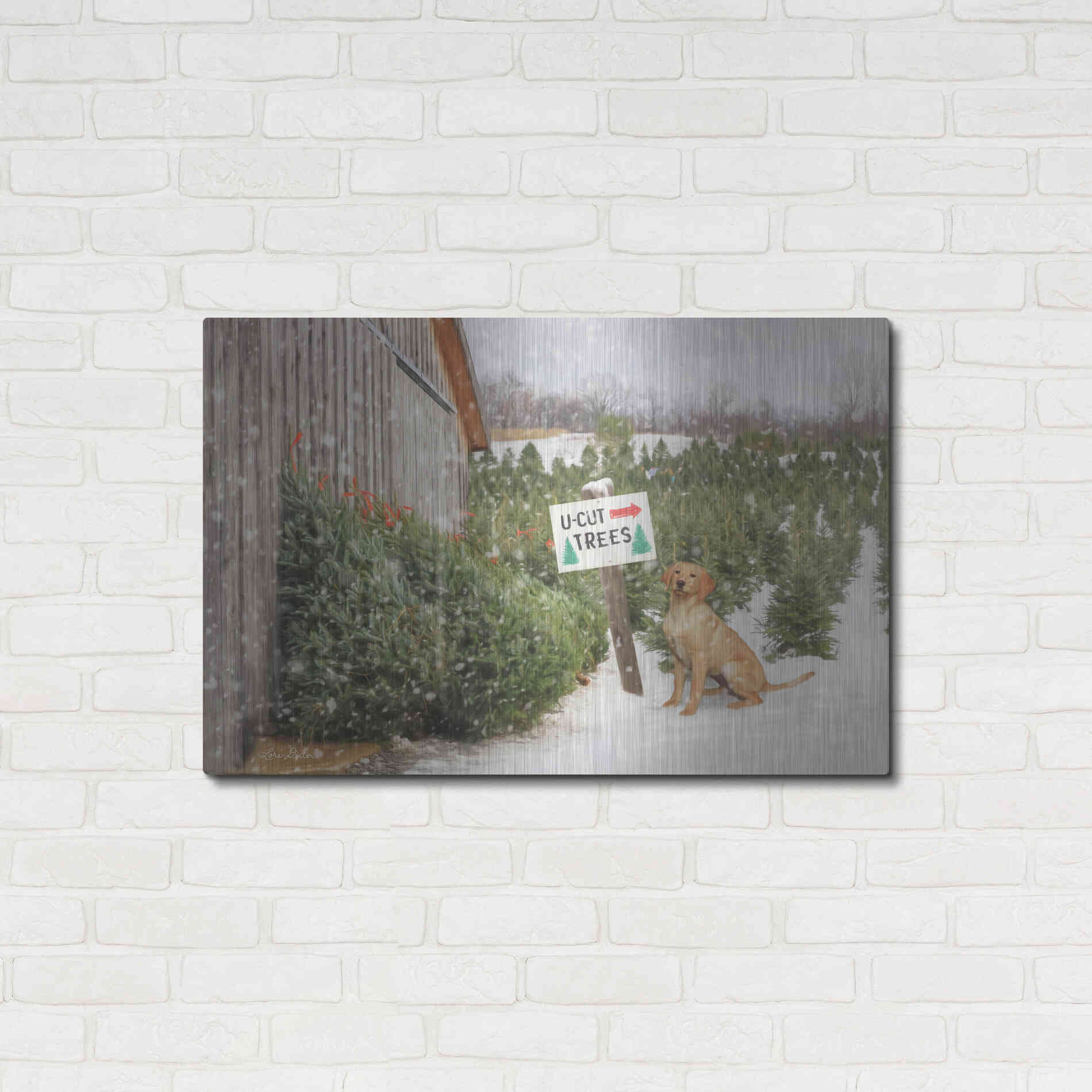 Luxe Metal Art 'U-Cut Trees' by Lori Deiter, Metal Wall Art,36x24