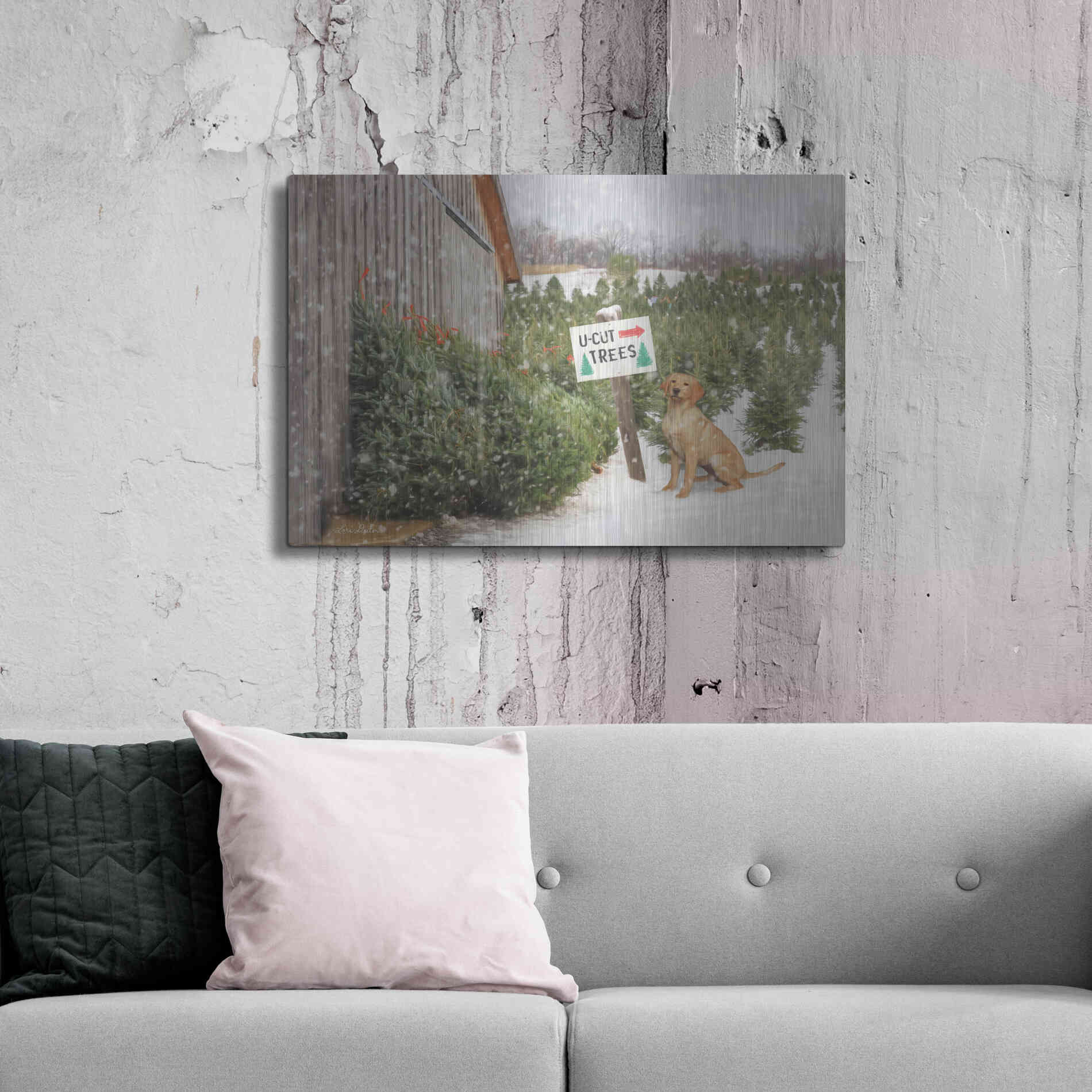 Luxe Metal Art 'U-Cut Trees' by Lori Deiter, Metal Wall Art,36x24