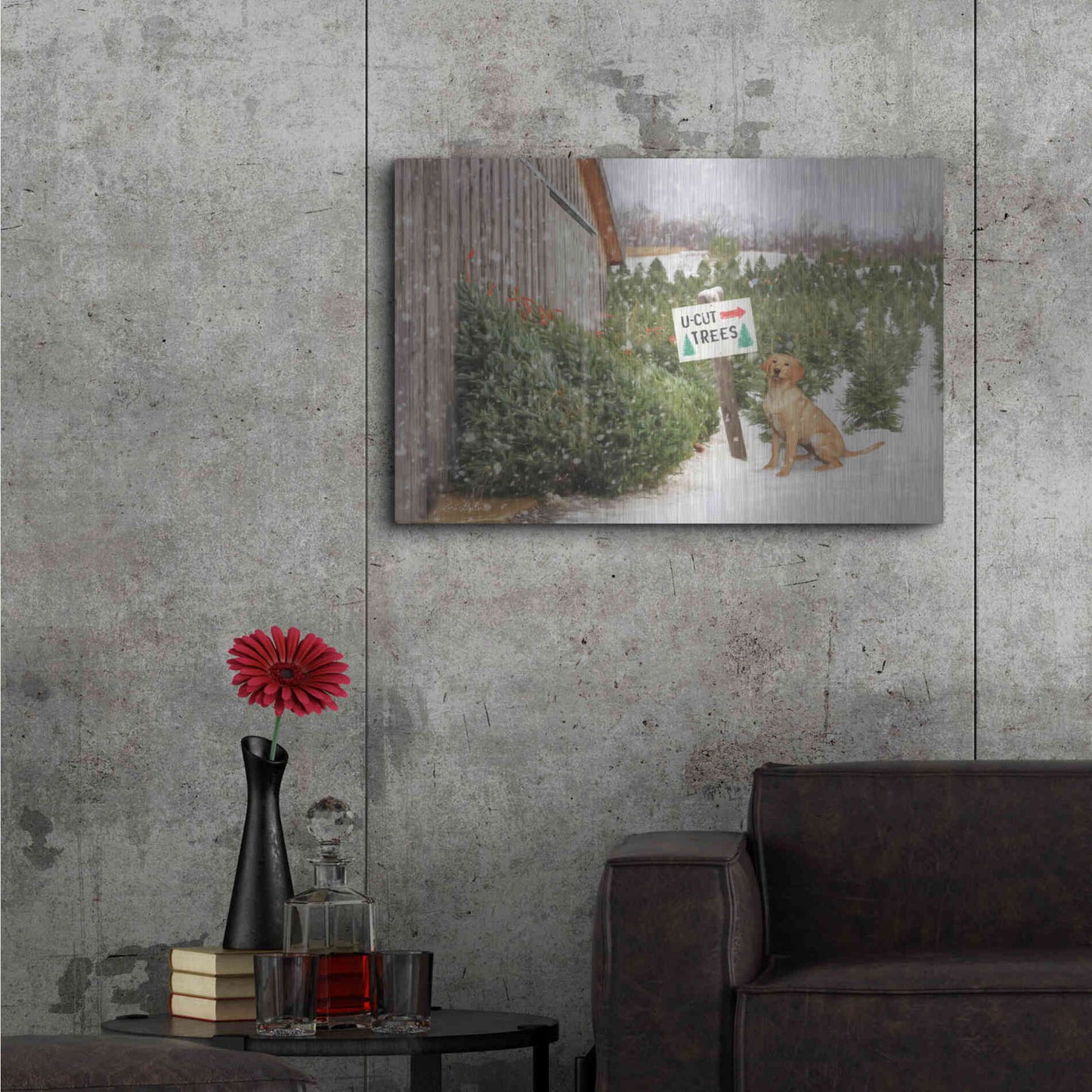 Luxe Metal Art 'U-Cut Trees' by Lori Deiter, Metal Wall Art,36x24