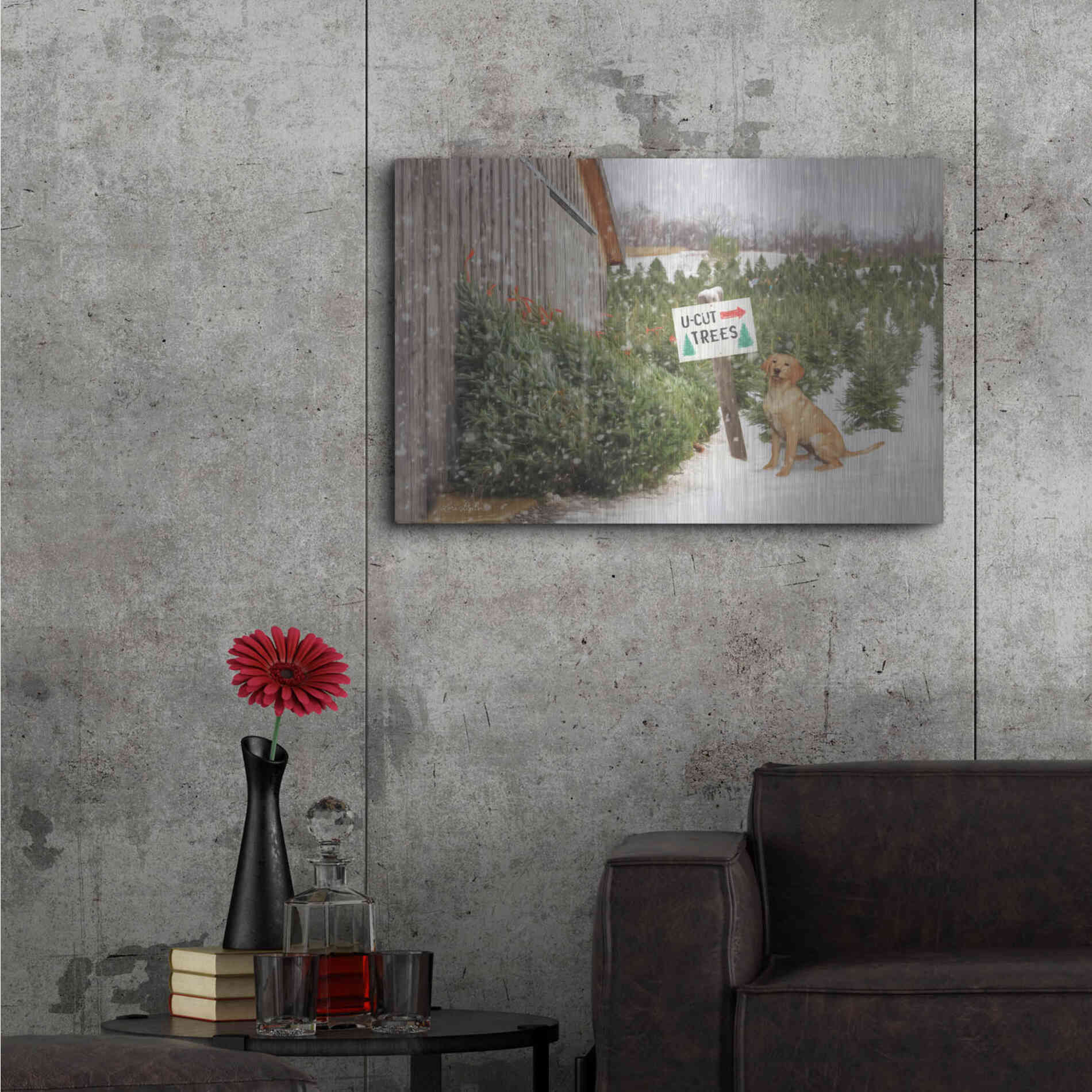 Luxe Metal Art 'U-Cut Trees' by Lori Deiter, Metal Wall Art,36x24