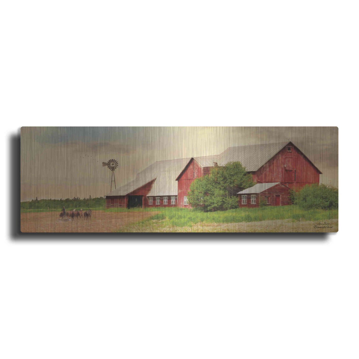 Luxe Metal Art 'Brownsville Farm' by Lori Deiter, Metal Wall Art