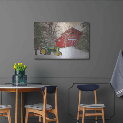 Luxe Metal Art 'Winter at the Barn' by Lori Deiter, Metal Wall Art,36x24