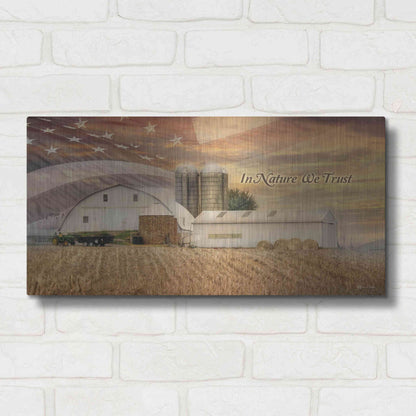 Luxe Metal Art 'In Nature We Trust' by Lori Deiter, Metal Wall Art,24x12