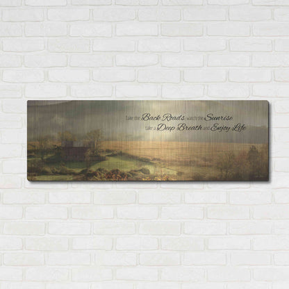 Luxe Metal Art 'Enjoy Life' by Lori Deiter, Metal Wall Art,48x16