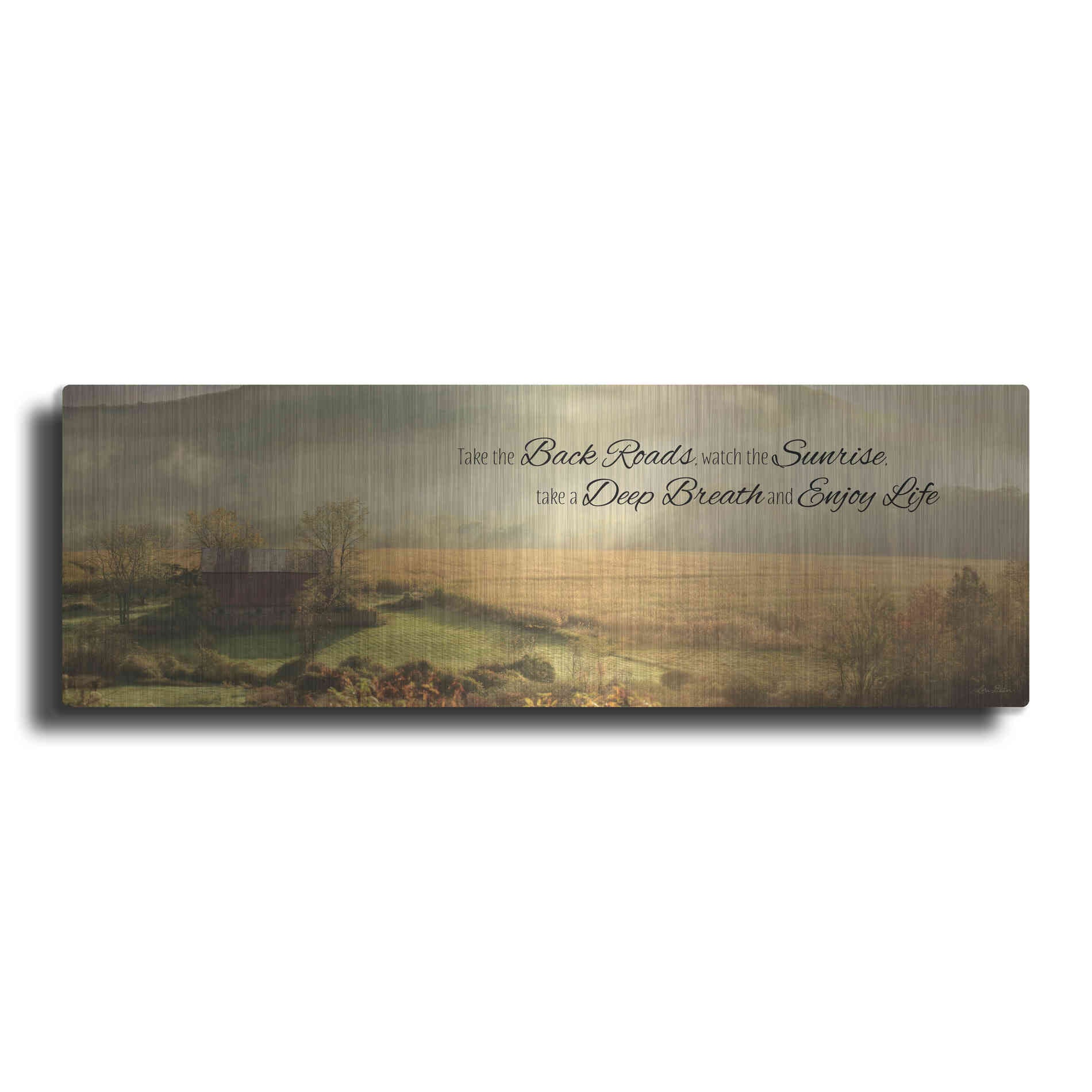 Luxe Metal Art 'Enjoy Life' by Lori Deiter, Metal Wall Art