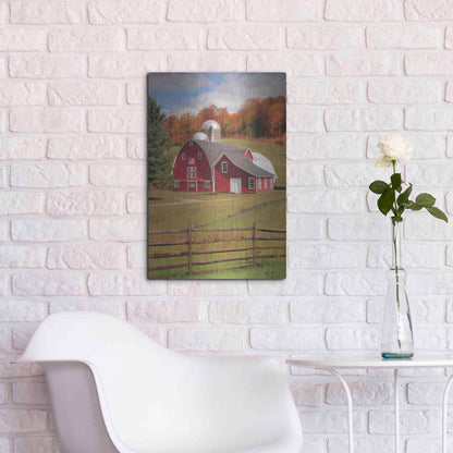 Luxe Metal Art 'One Flag, One Land' by Lori Deiter, Metal Wall Art,16x24