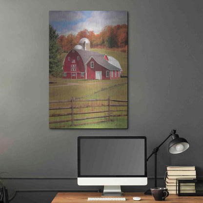 Luxe Metal Art 'One Flag, One Land' by Lori Deiter, Metal Wall Art,24x36