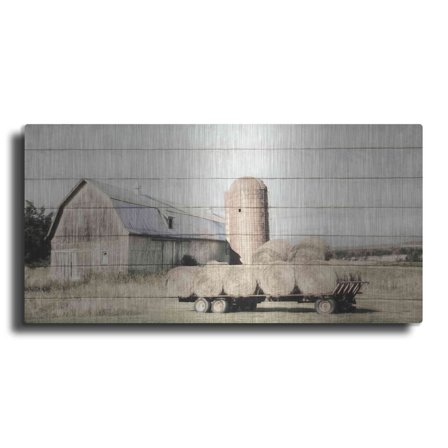 Luxe Metal Art 'Wagon of Hay' by Lori Deiter, Metal Wall Art