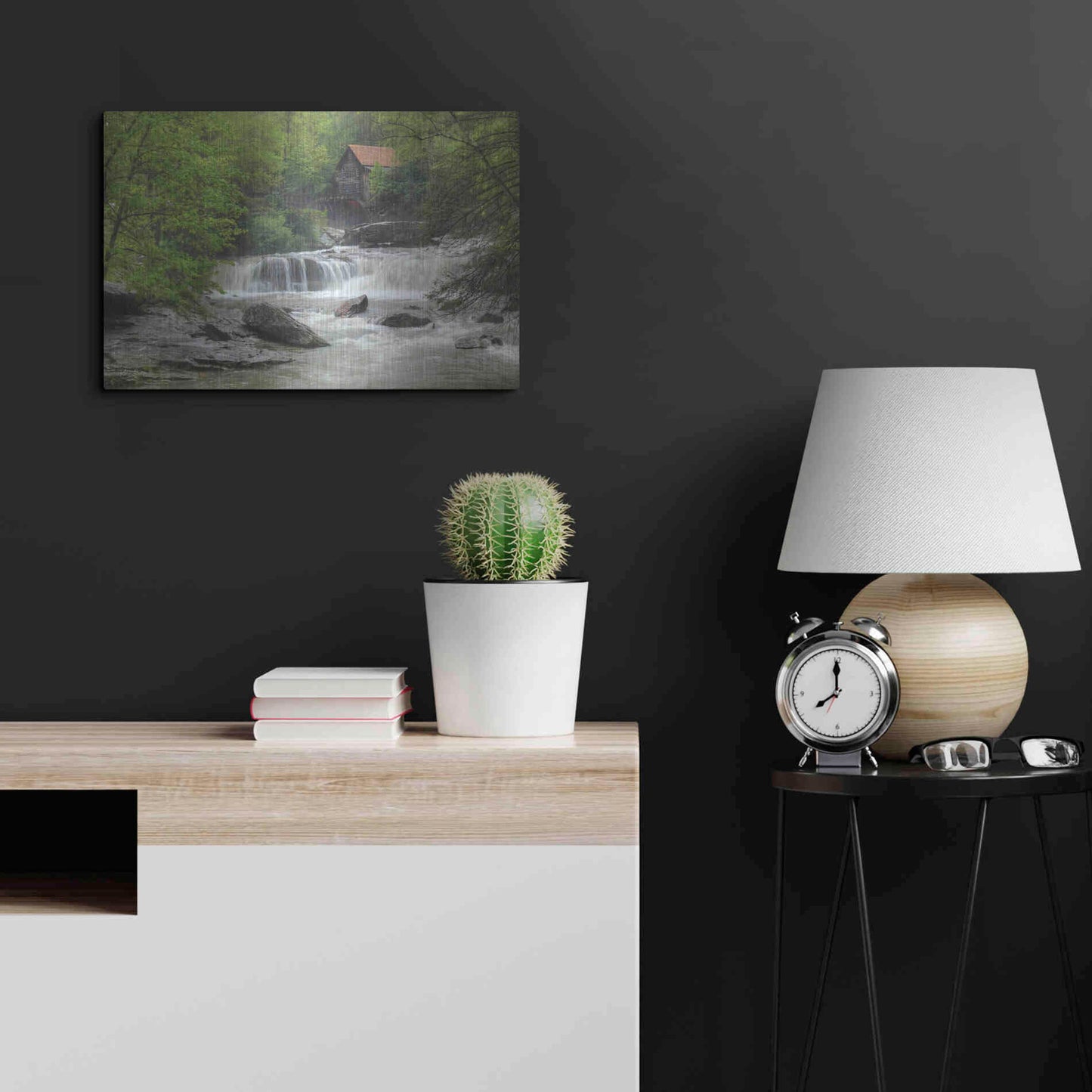 Luxe Metal Art 'Glade Creek Grist Mill' by Lori Deiter, Metal Wall Art,24x16