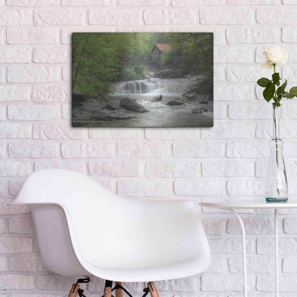 Luxe Metal Art 'Glade Creek Grist Mill' by Lori Deiter, Metal Wall Art,24x16