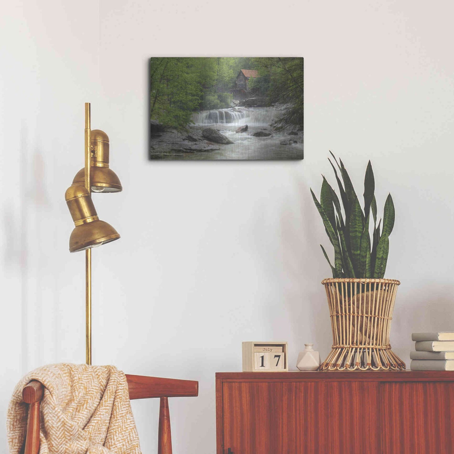 Luxe Metal Art 'Glade Creek Grist Mill' by Lori Deiter, Metal Wall Art,24x16