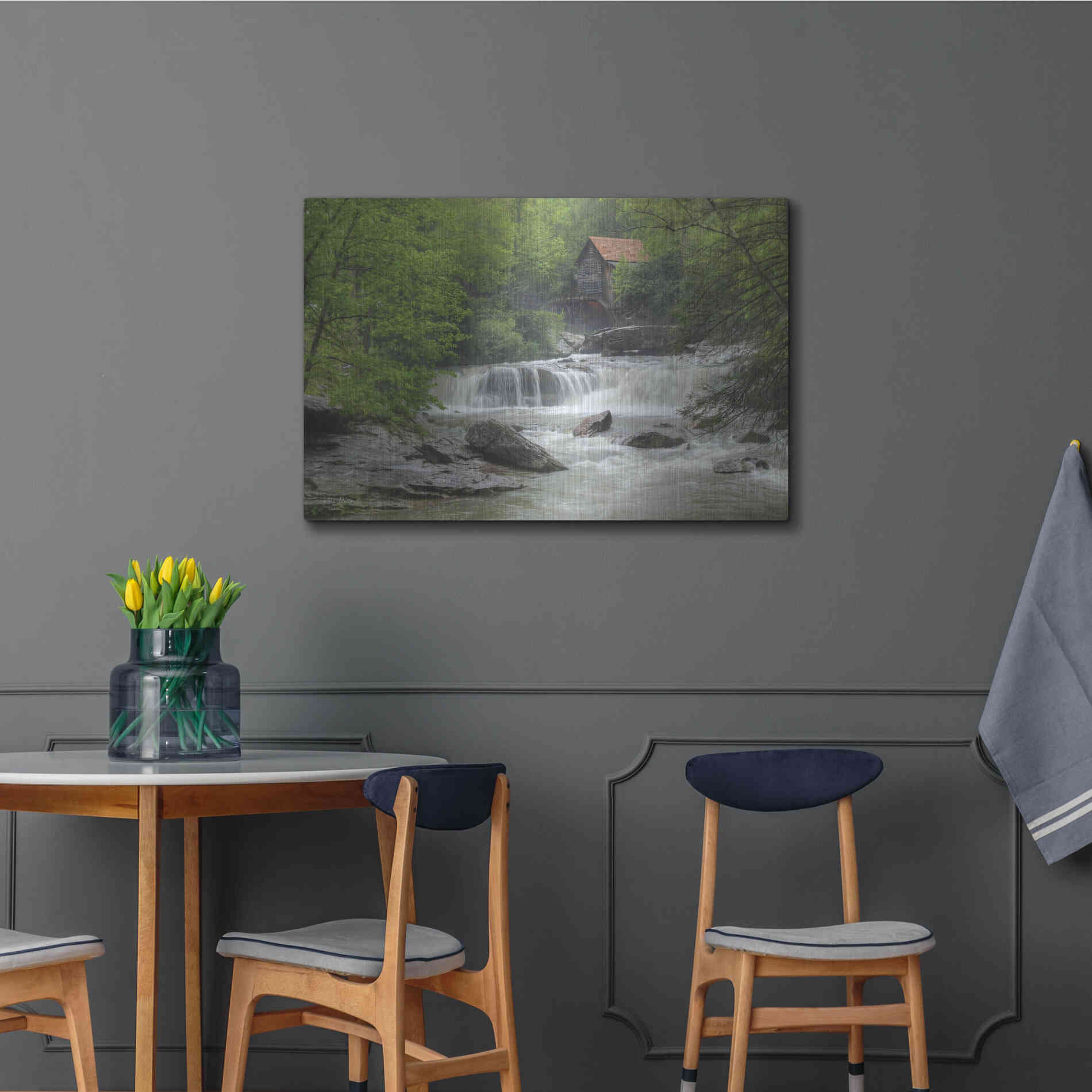 Luxe Metal Art 'Glade Creek Grist Mill' by Lori Deiter, Metal Wall Art,36x24