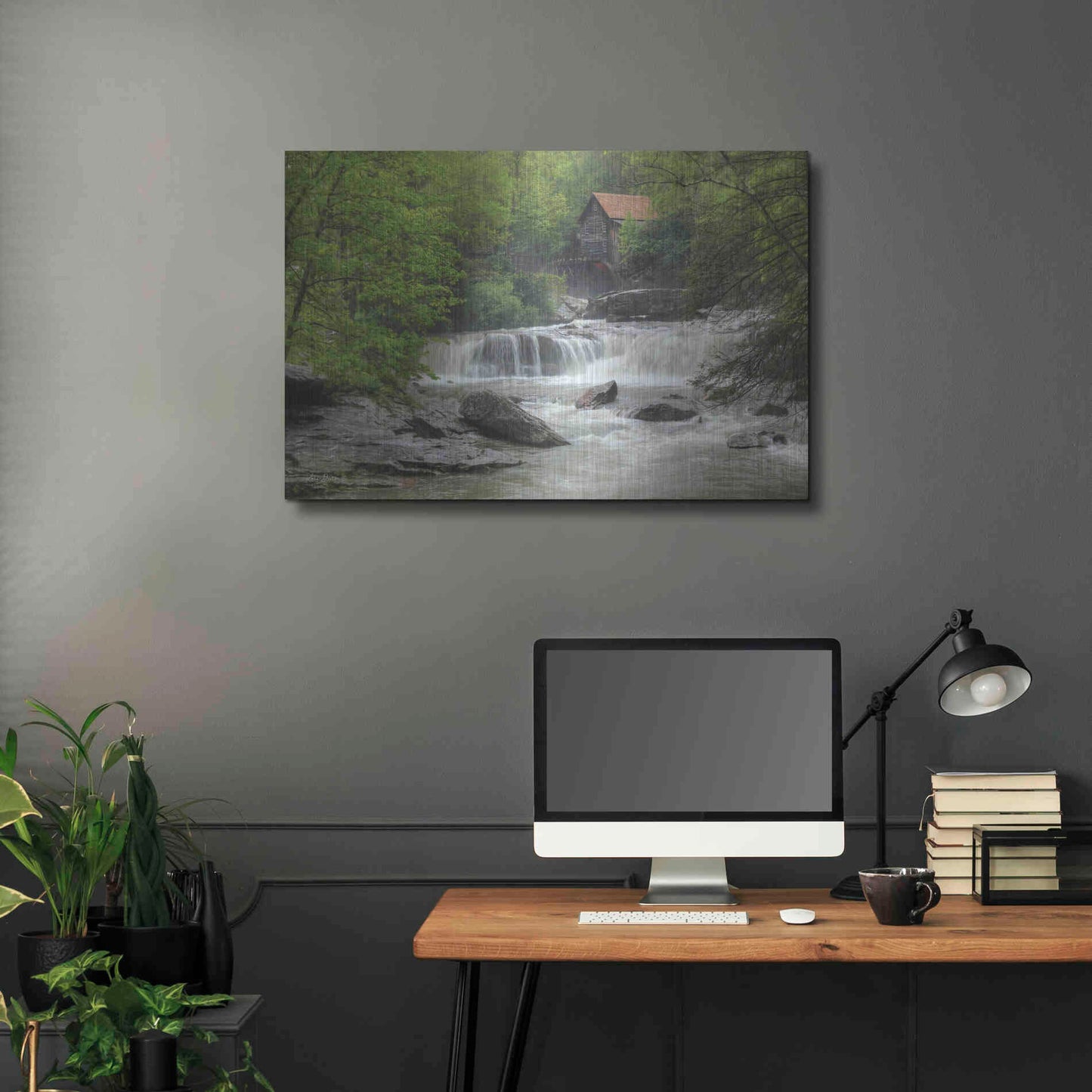 Luxe Metal Art 'Glade Creek Grist Mill' by Lori Deiter, Metal Wall Art,36x24
