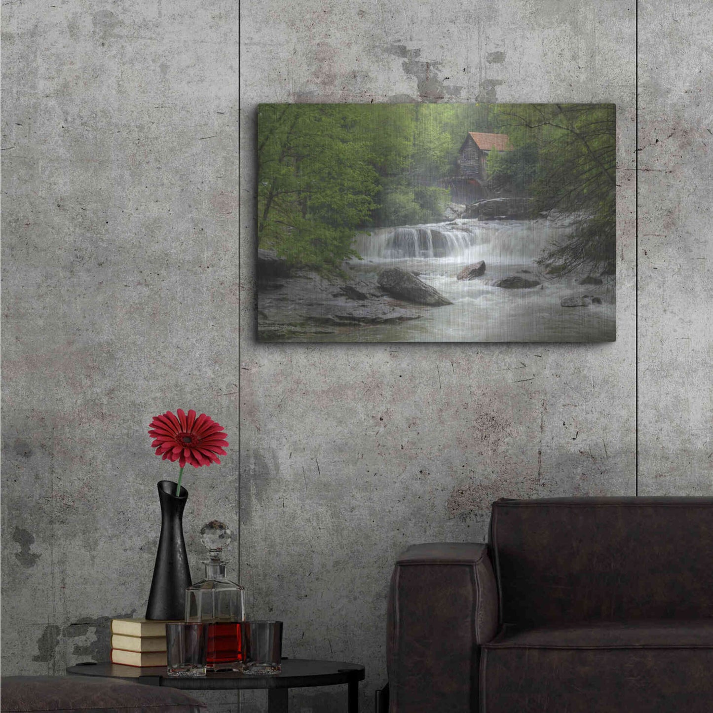 Luxe Metal Art 'Glade Creek Grist Mill' by Lori Deiter, Metal Wall Art,36x24