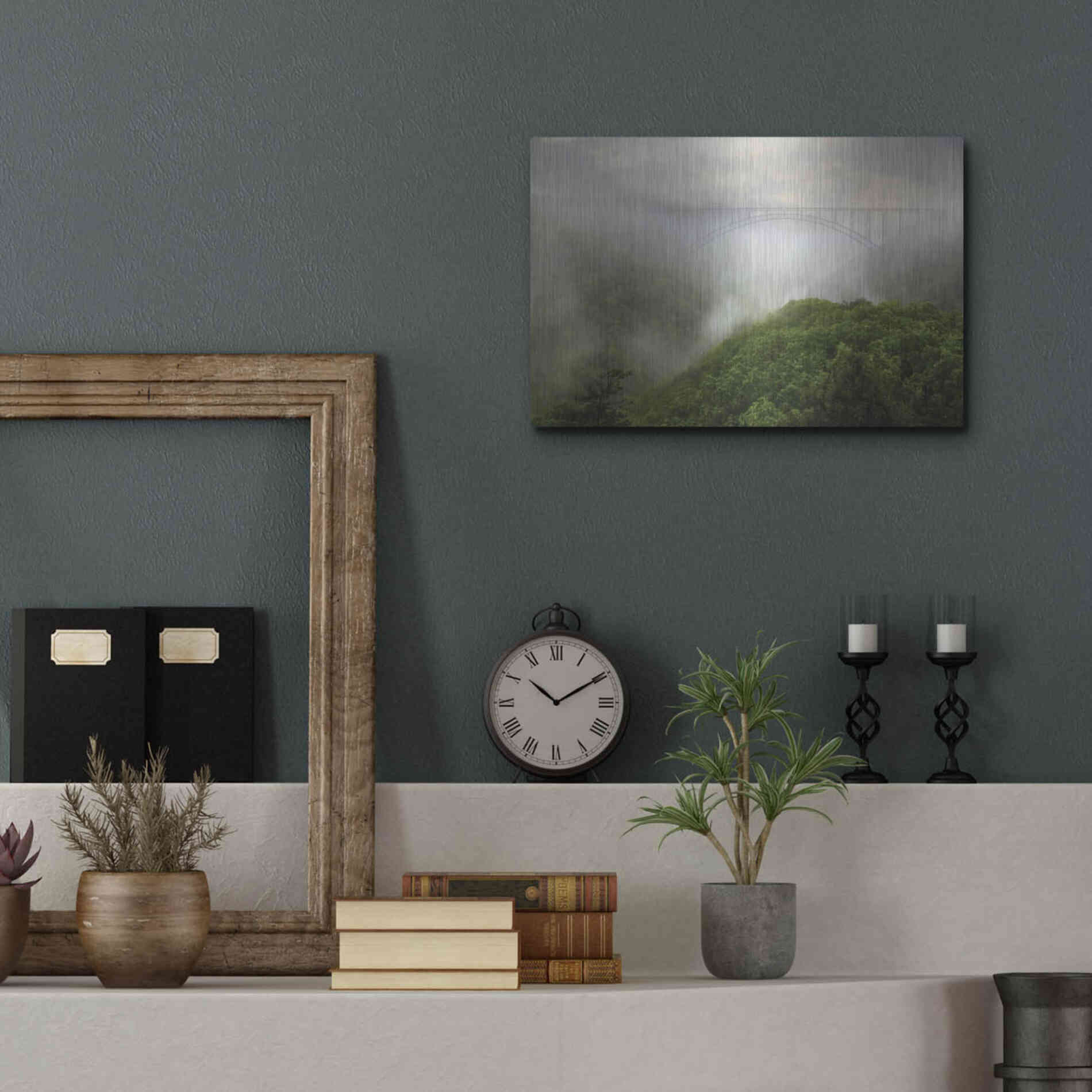 Luxe Metal Art 'New River Gorge Bridge' by Lori Deiter, Metal Wall Art,16x12