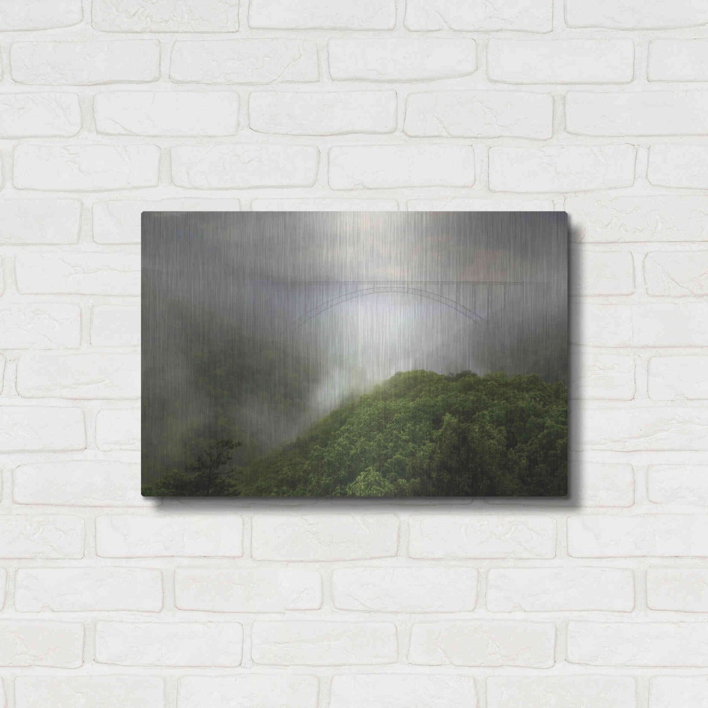 Luxe Metal Art 'New River Gorge Bridge' by Lori Deiter, Metal Wall Art,24x16
