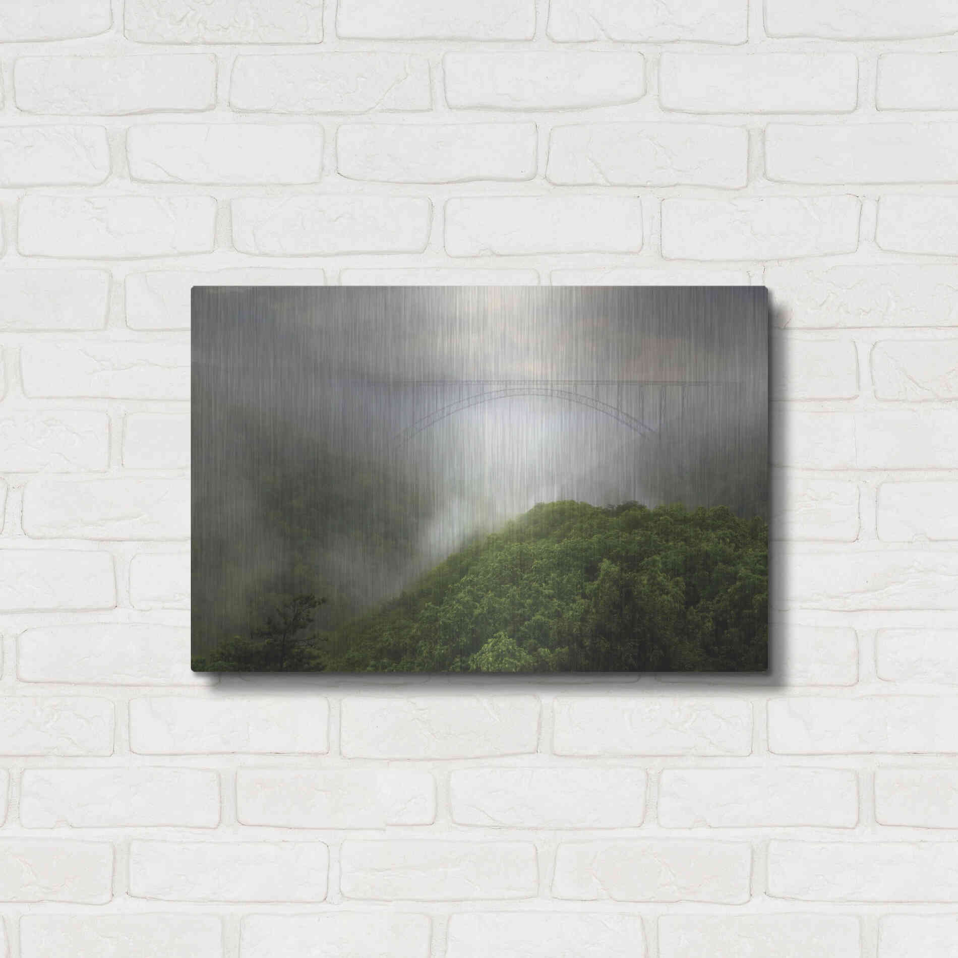 Luxe Metal Art 'New River Gorge Bridge' by Lori Deiter, Metal Wall Art,24x16