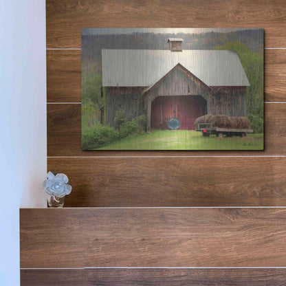 Luxe Metal Art 'Old Hay' by Lori Deiter, Metal Wall Art,16x12