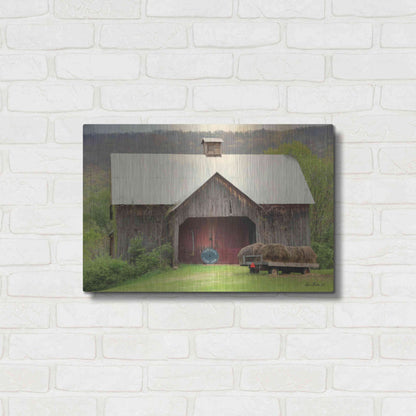 Luxe Metal Art 'Old Hay' by Lori Deiter, Metal Wall Art,24x16