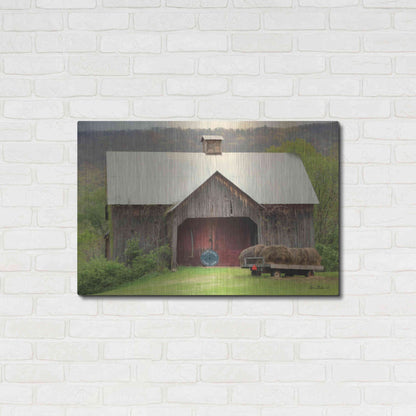 Luxe Metal Art 'Old Hay' by Lori Deiter, Metal Wall Art,36x24