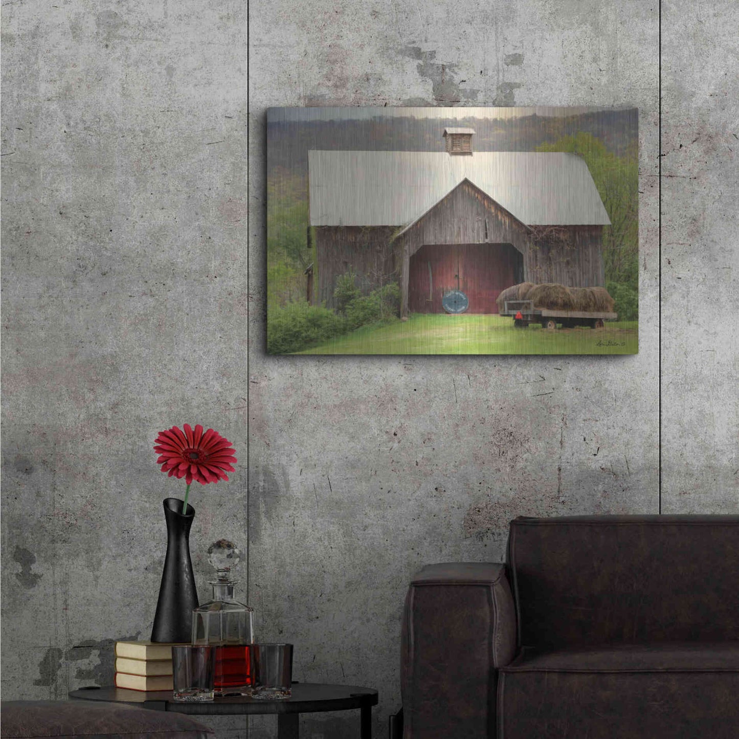 Luxe Metal Art 'Old Hay' by Lori Deiter, Metal Wall Art,36x24