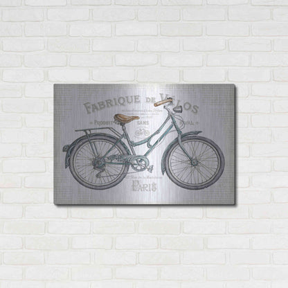 Luxe Metal Art 'Bicycles I v2' by Daphne Brissonet, Metal Wall Art,36x24