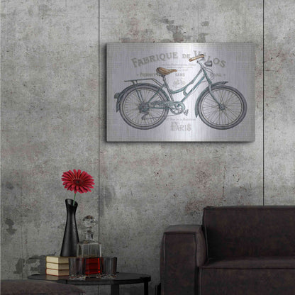 Luxe Metal Art 'Bicycles I v2' by Daphne Brissonet, Metal Wall Art,36x24