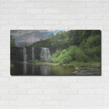 Luxe Metal Art 'Salmon River Falls' by Lori Deiter, Metal Wall Art,48x24