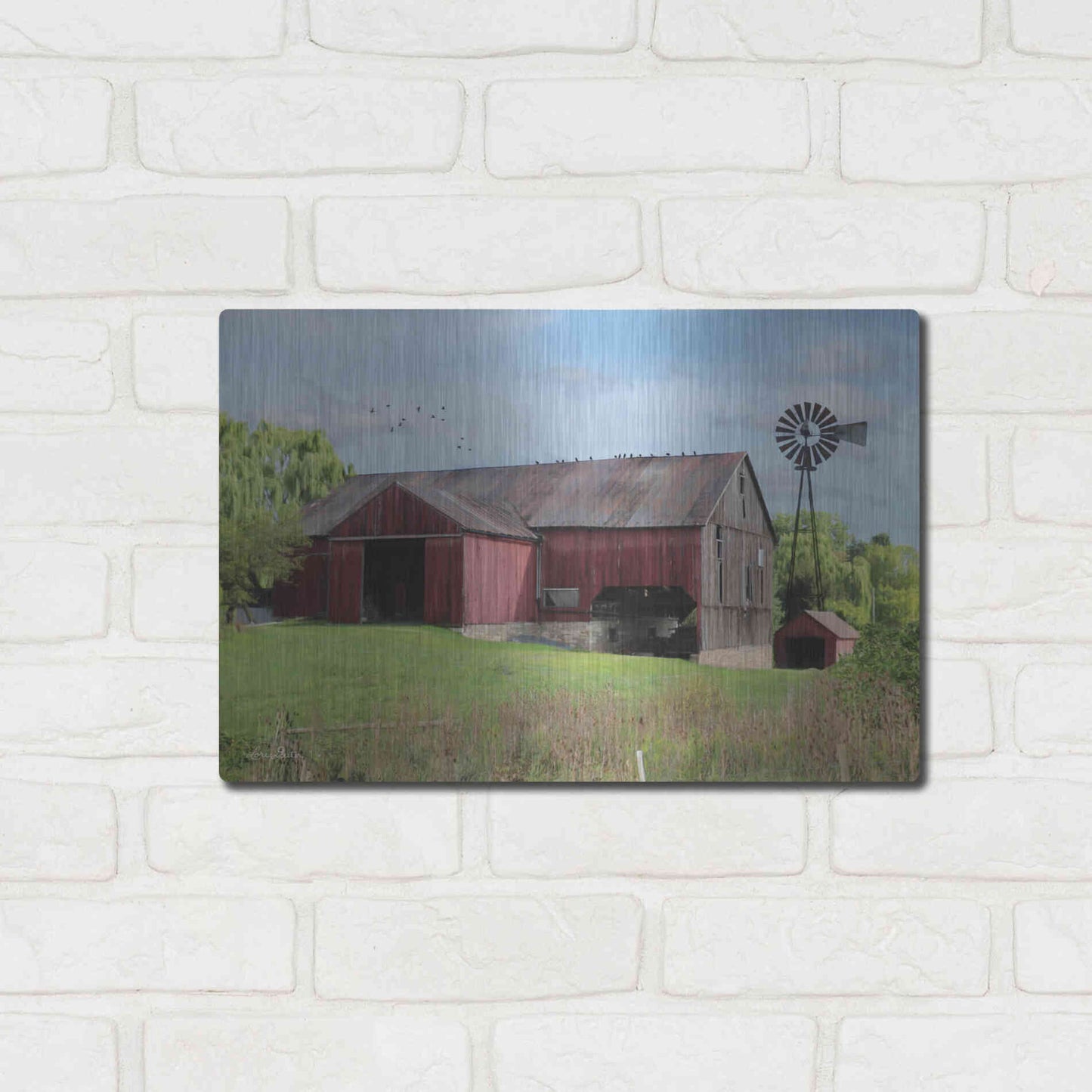 Luxe Metal Art 'Summer in Pennsylvania' by Lori Deiter, Metal Wall Art,16x12