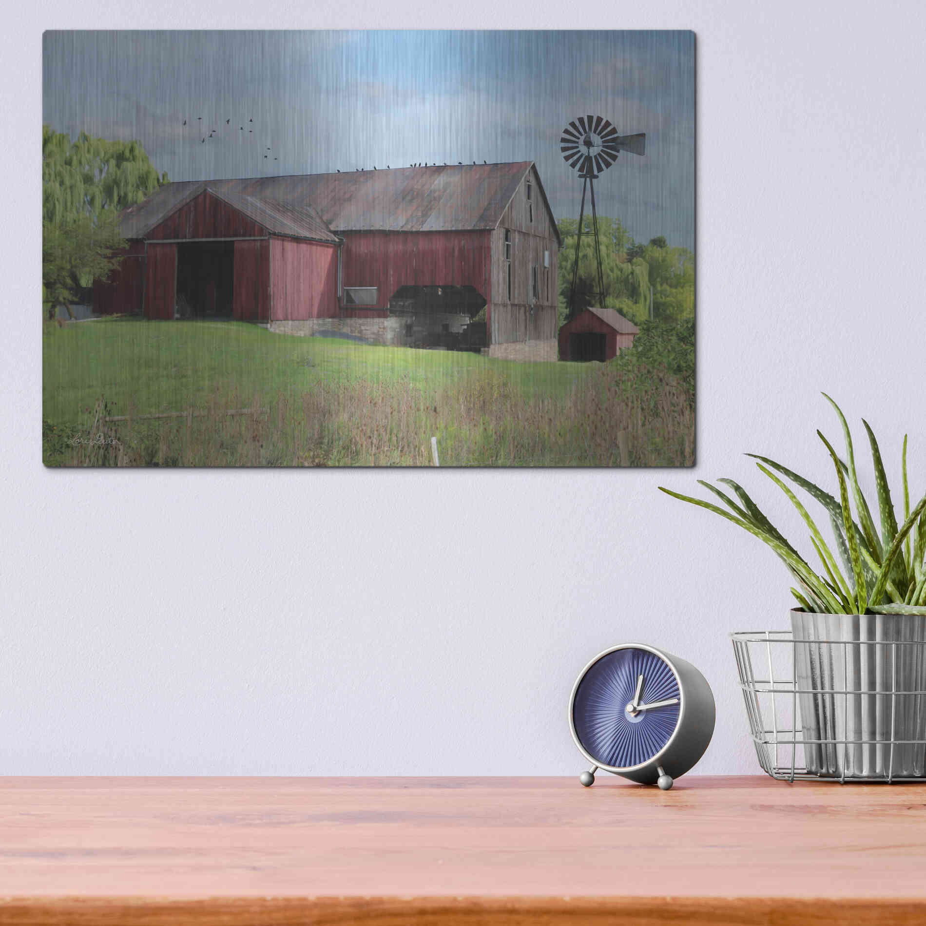 Luxe Metal Art 'Summer in Pennsylvania' by Lori Deiter, Metal Wall Art,16x12