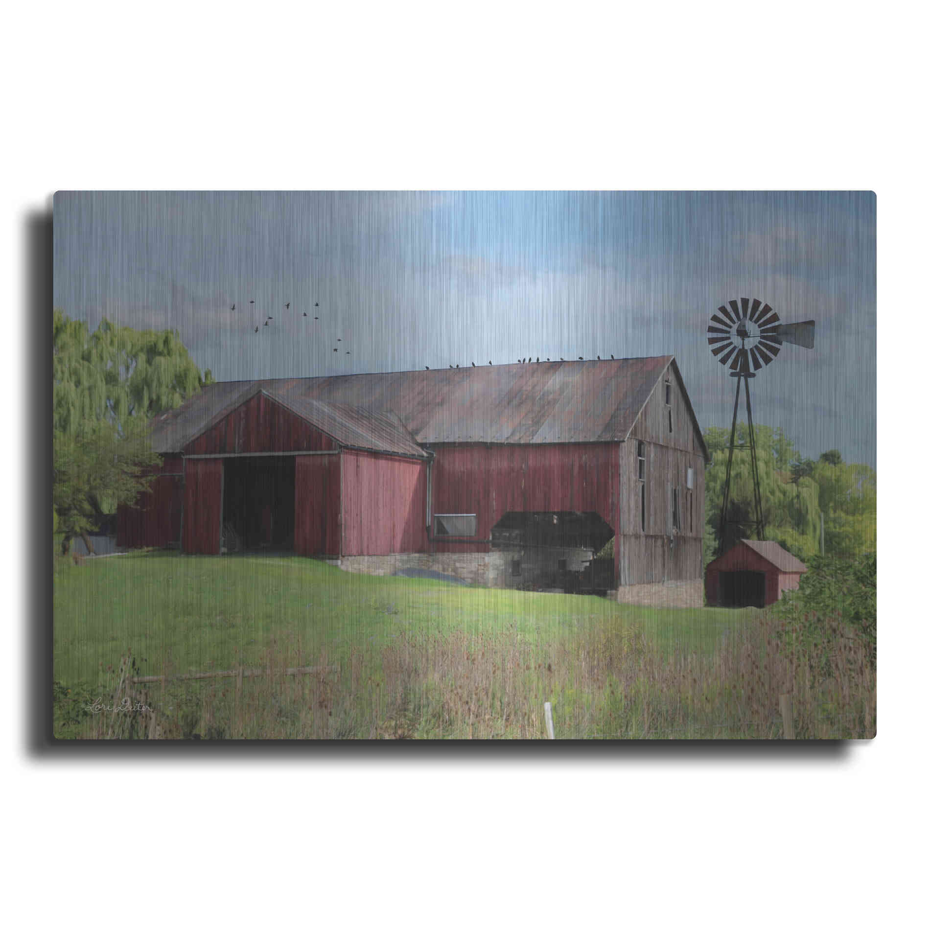 Luxe Metal Art 'Summer in Pennsylvania' by Lori Deiter, Metal Wall Art
