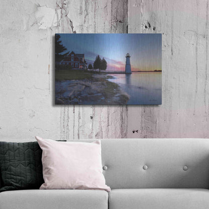 Luxe Metal Art 'Dusk at Rock Island' by Lori Deiter, Metal Wall Art,36x24