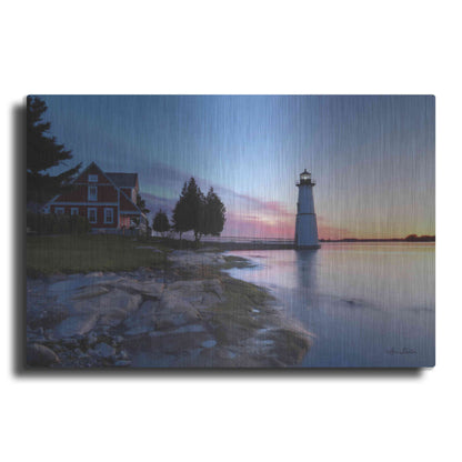 Luxe Metal Art 'Dusk at Rock Island' by Lori Deiter, Metal Wall Art