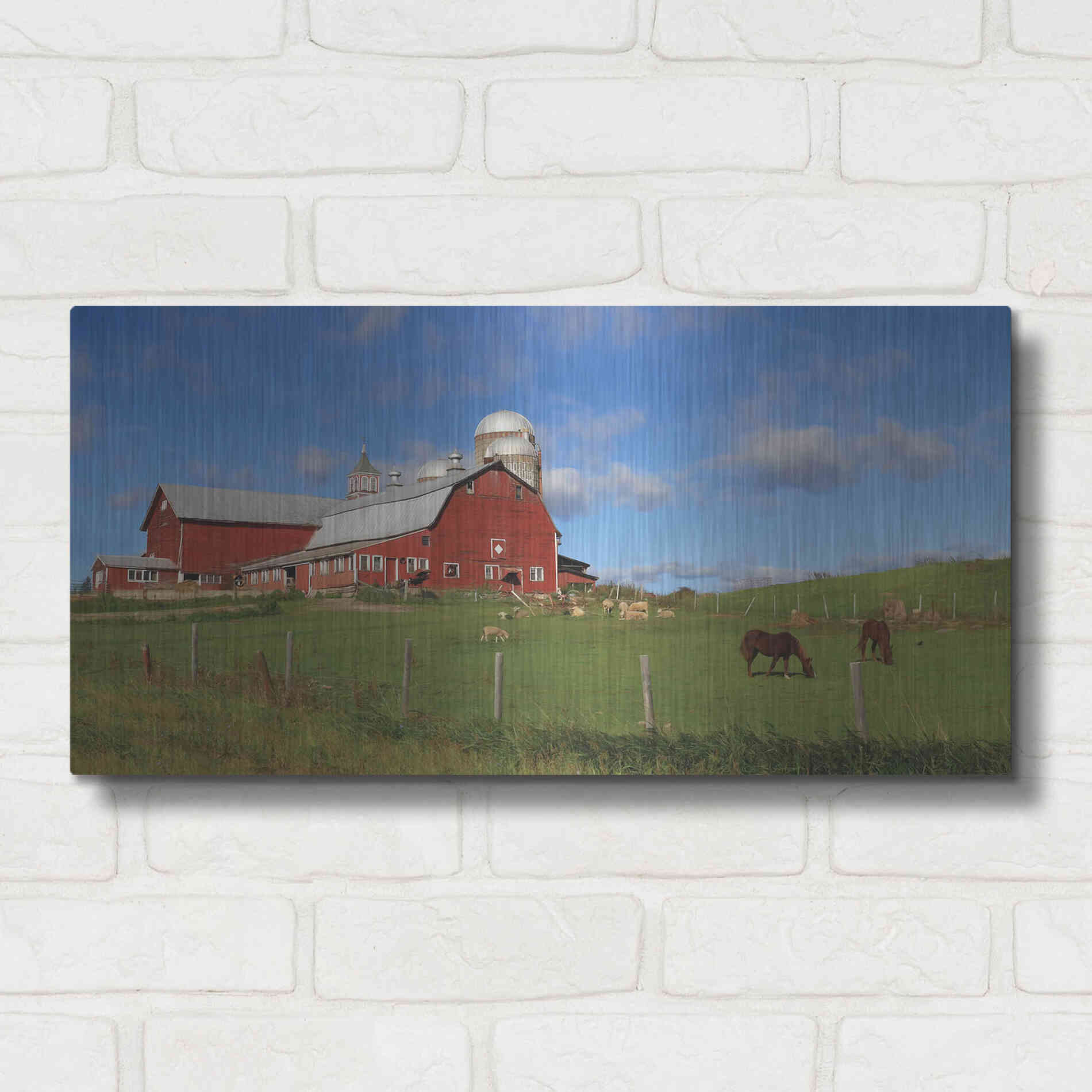 Luxe Metal Art 'A Perfect Day' by Lori Deiter, Metal Wall Art,24x12