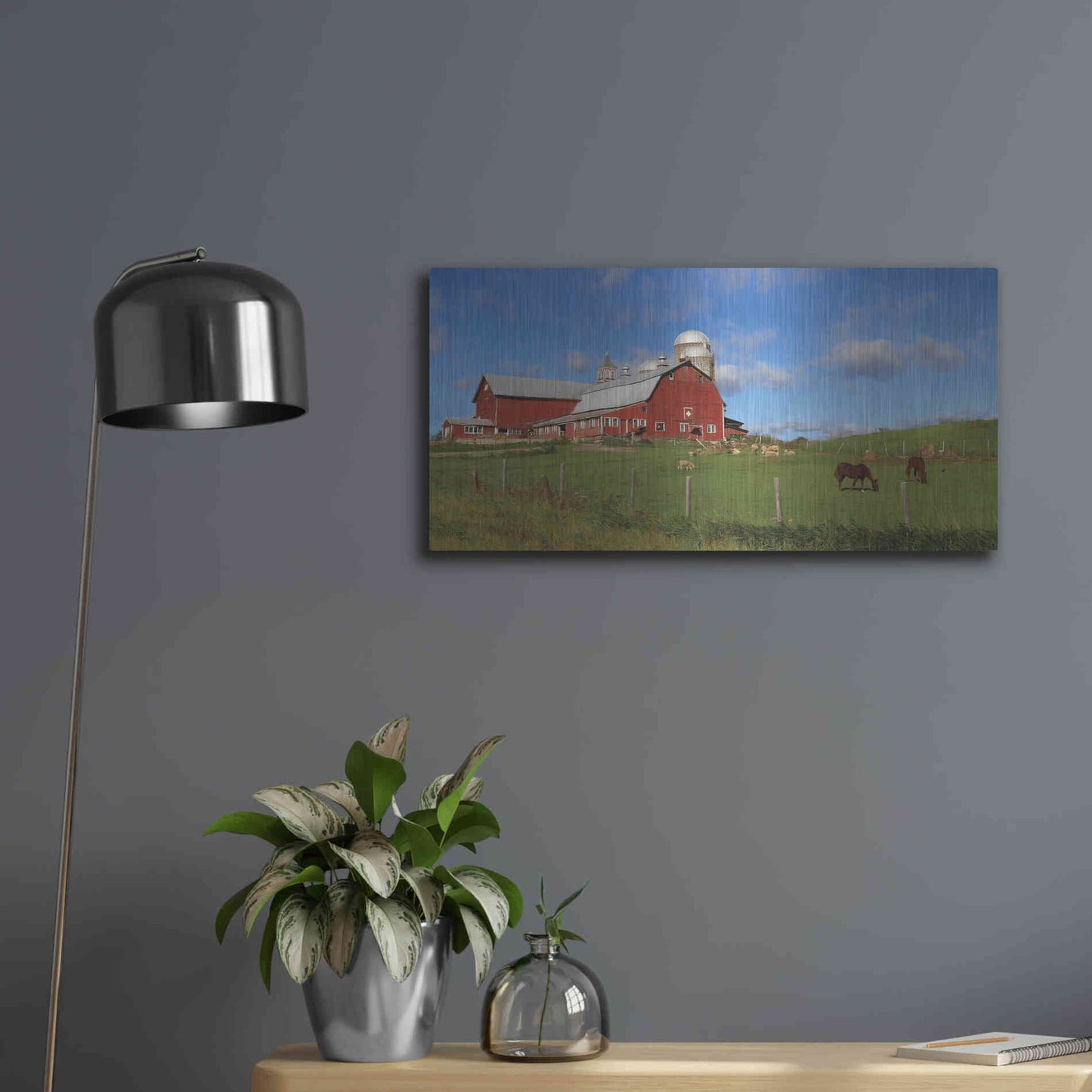 Luxe Metal Art 'A Perfect Day' by Lori Deiter, Metal Wall Art,24x12