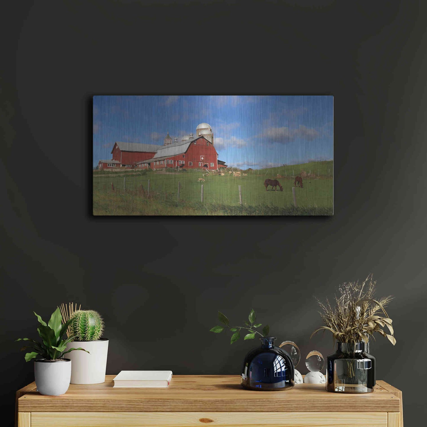 Luxe Metal Art 'A Perfect Day' by Lori Deiter, Metal Wall Art,24x12