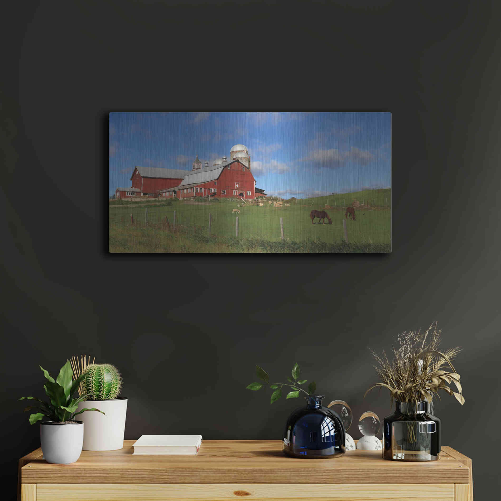 Luxe Metal Art 'A Perfect Day' by Lori Deiter, Metal Wall Art,24x12