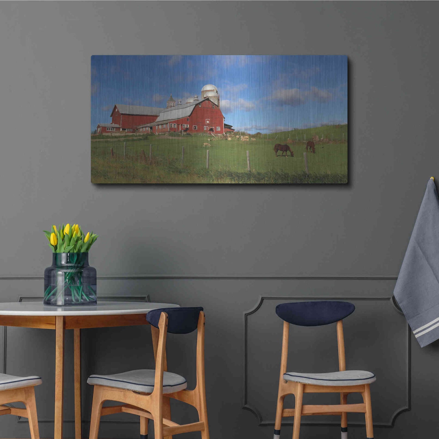 Luxe Metal Art 'A Perfect Day' by Lori Deiter, Metal Wall Art,48x24