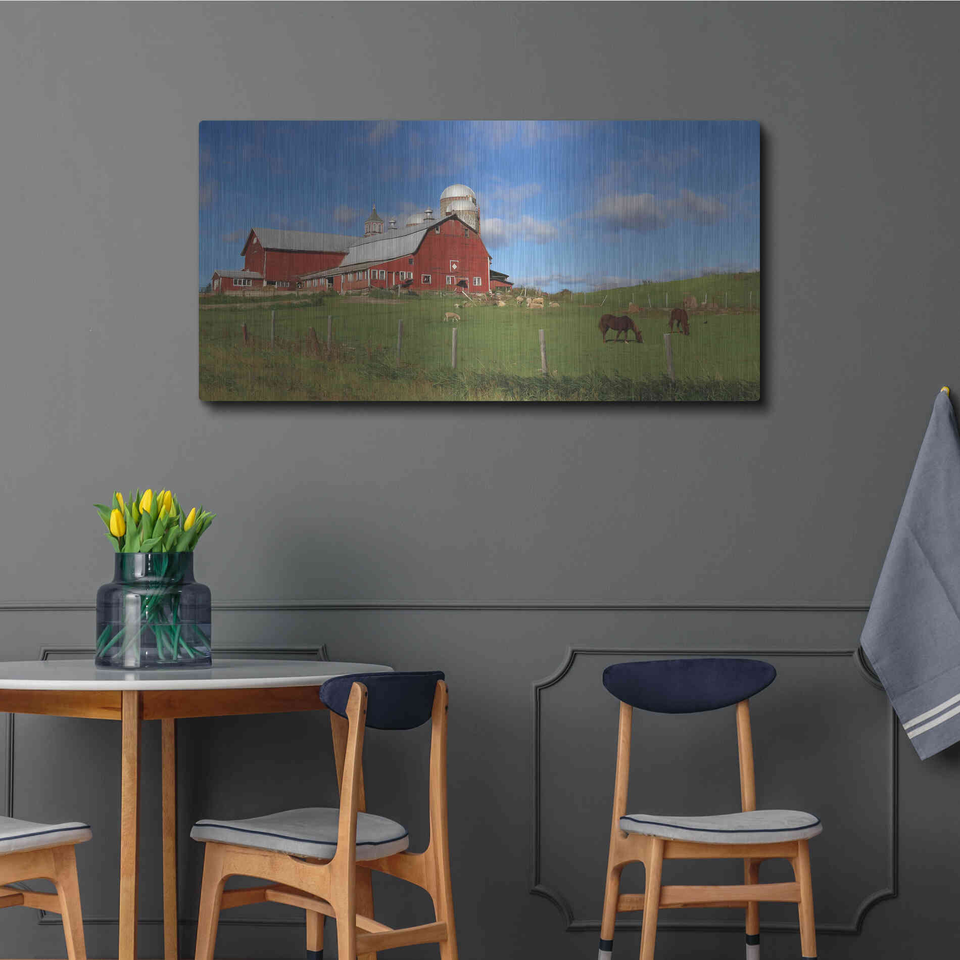 Luxe Metal Art 'A Perfect Day' by Lori Deiter, Metal Wall Art,48x24