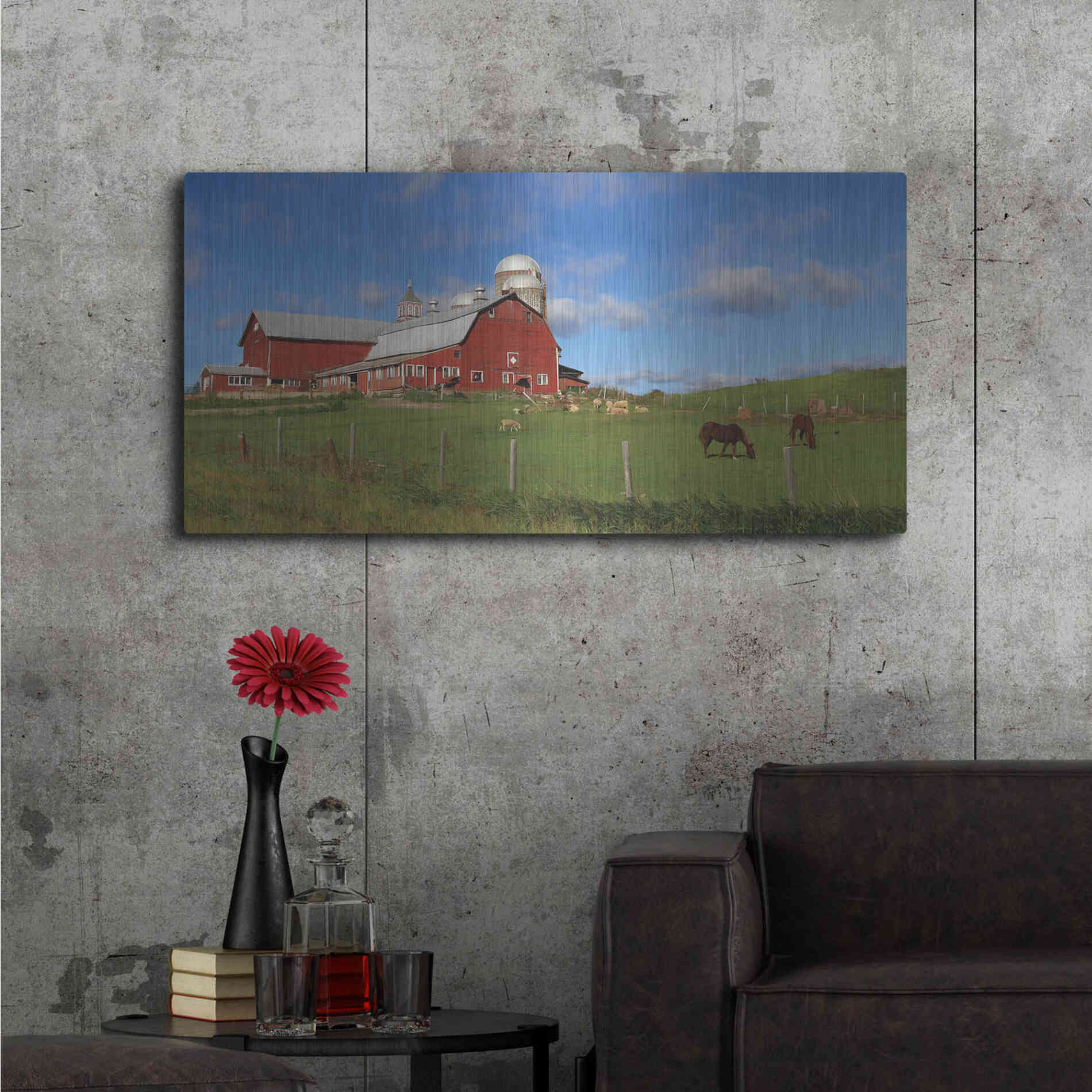 Luxe Metal Art 'A Perfect Day' by Lori Deiter, Metal Wall Art,48x24