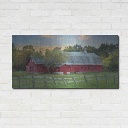 Luxe Metal Art 'Fenced In' by Lori Deiter, Metal Wall Art,48x24