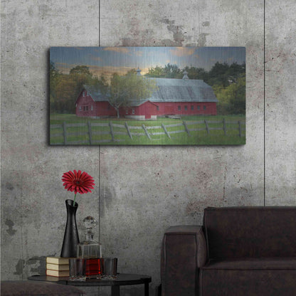 Luxe Metal Art 'Fenced In' by Lori Deiter, Metal Wall Art,48x24