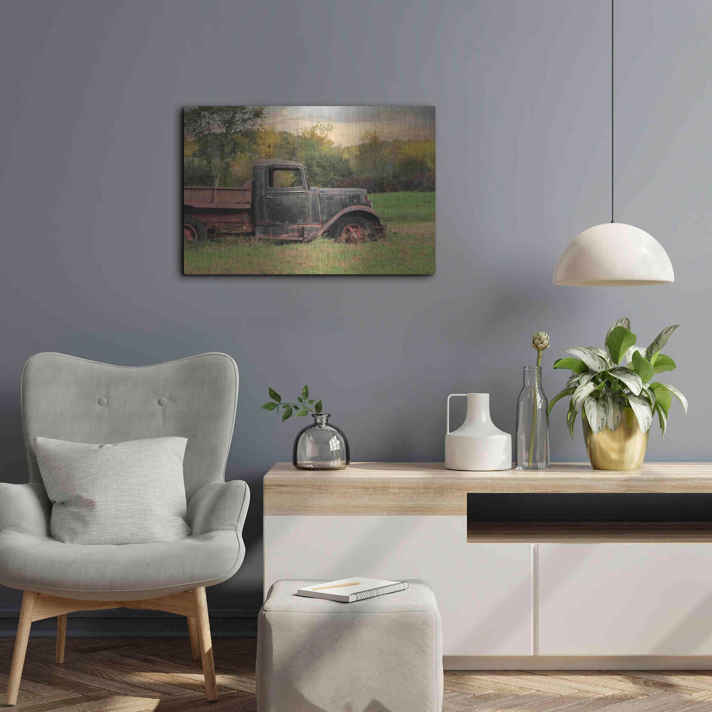 Luxe Metal Art 'Going Nowhere' by Lori Deiter, Metal Wall Art,24x16