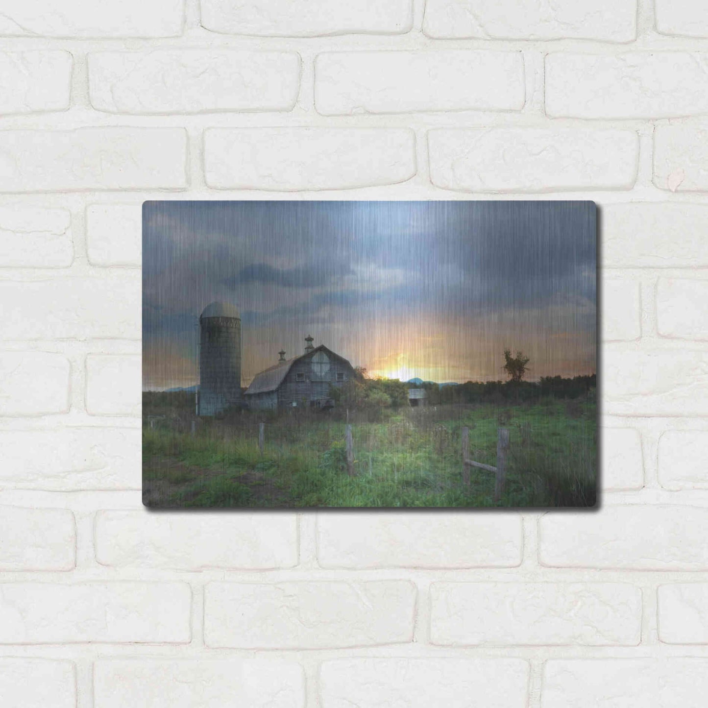 Luxe Metal Art 'New Morning in Vermont' by Lori Deiter, Metal Wall Art,16x12